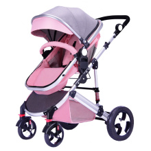 Baby Stroller 2019 China Baby Stroller Factory Hot Mom Stroller 2019 /Baby de cuero de aleación de aluminio 3-en-1 Babystroller /